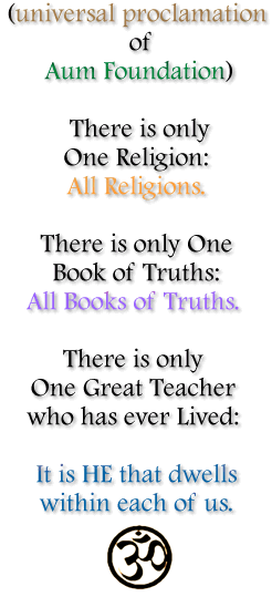 (universal proclamation of Aum Foundation)